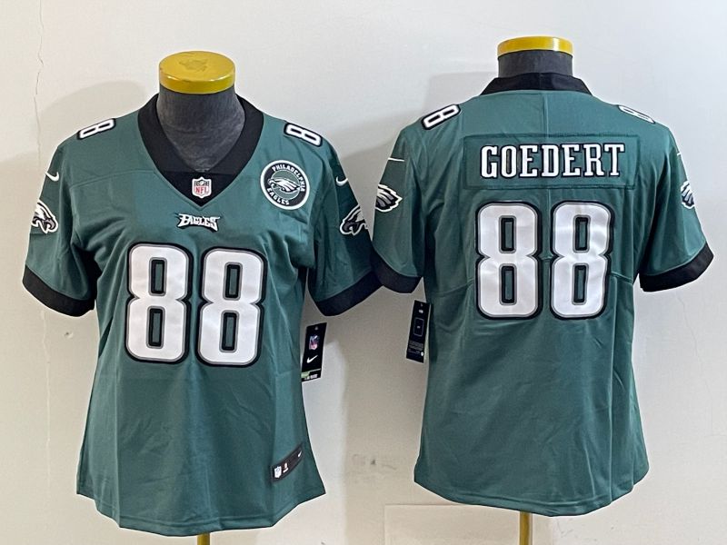 Youth Philadelphia Eagles #88 Goedert Green 2025 Nike Vapor Limited NFL Jersey style 4